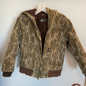 Carhartt Flannel Quilt-Lined Active Jacket with Storm Cuffs camo youth M 10-12